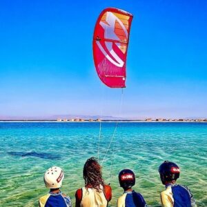 Kite Control mit Studenten Blaue Lagune Dahab Ägypten