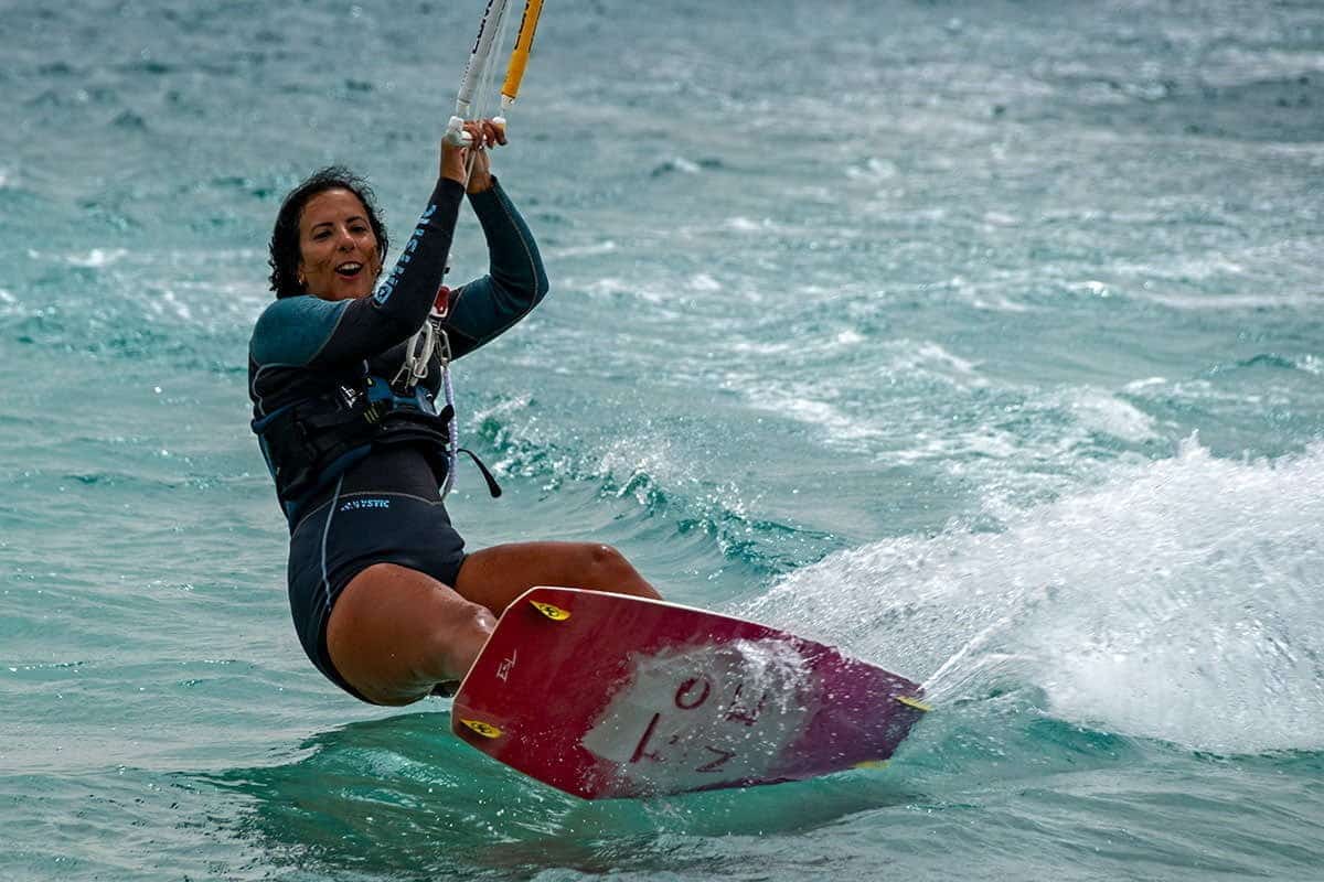 Woman Kitesurfing in Dahab