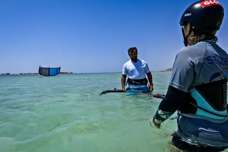 Explaining Kite Control To Kitesurfing Student
