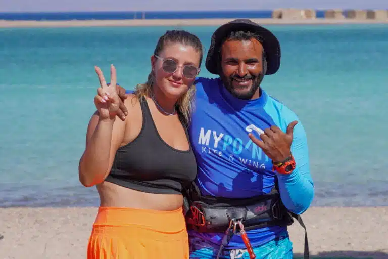 Kitesufing Student and Instructor in Dahab