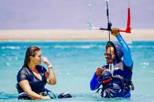 Learning to use the Kitesurfing control bar